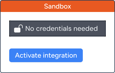 Step 1: Test drive integrations